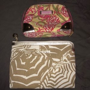 Set of 2 Lilly Make up bags/ clutch